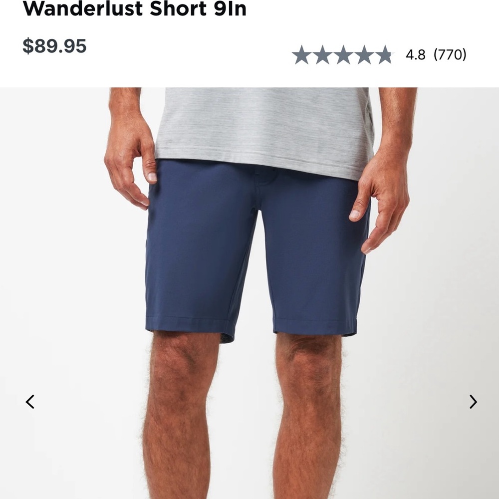 Travis Mathew Blue Wanderlust Shorts